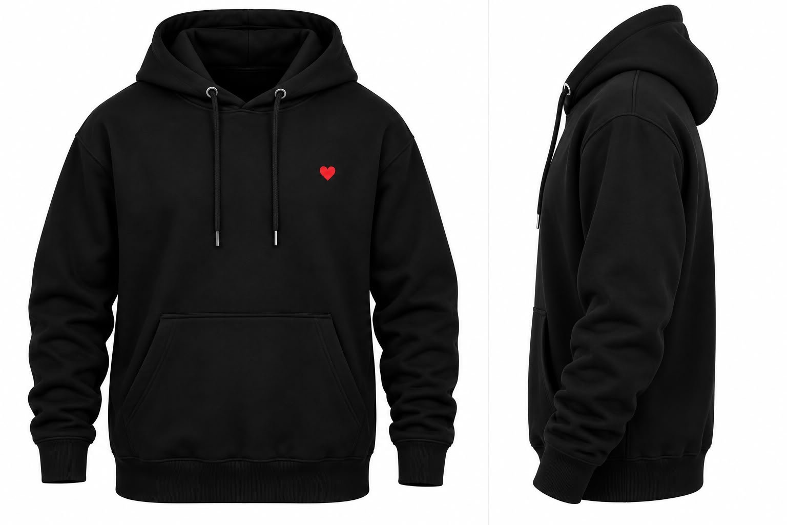 black heart hoodie