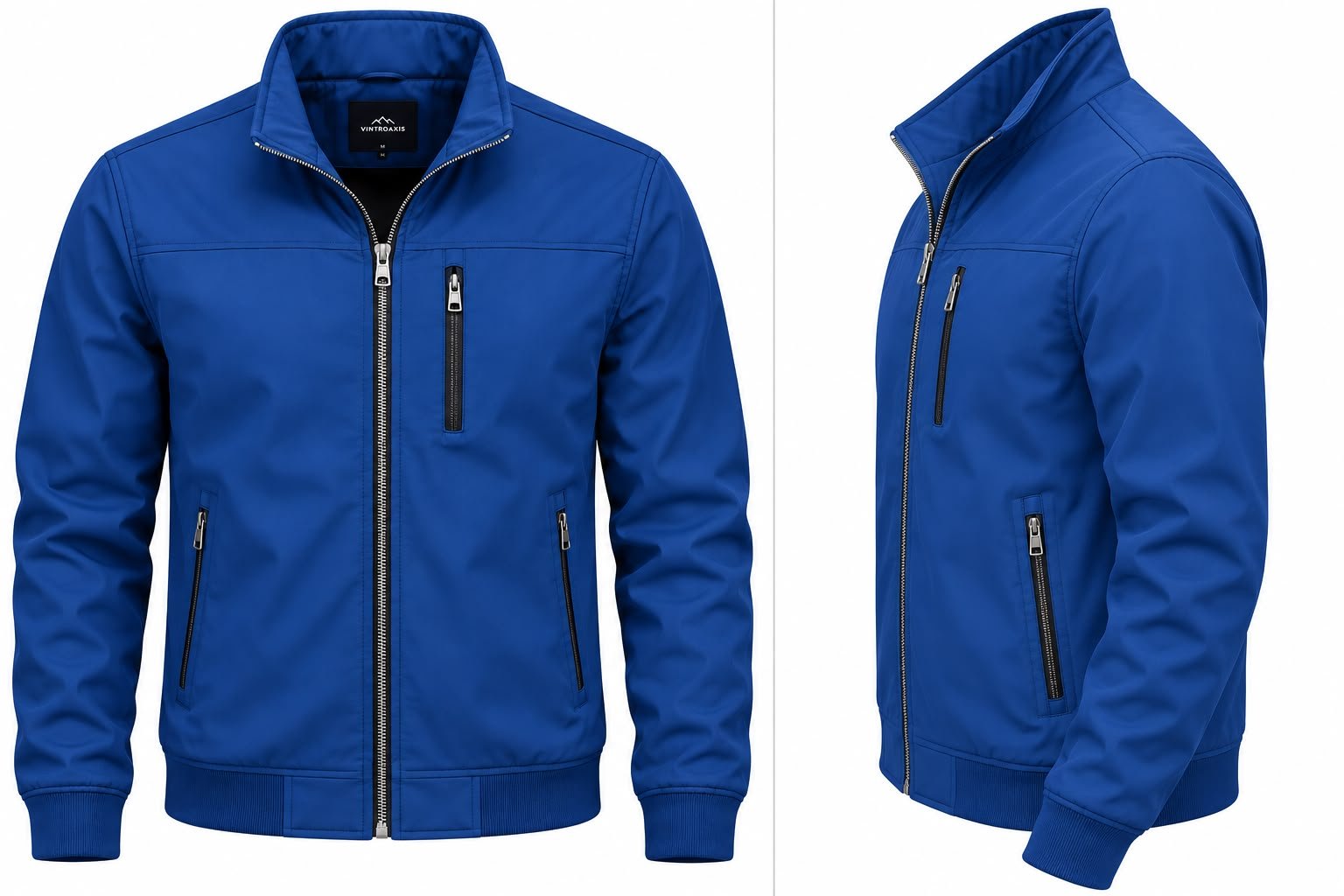 Men’s Blue Zip-Up Jacket