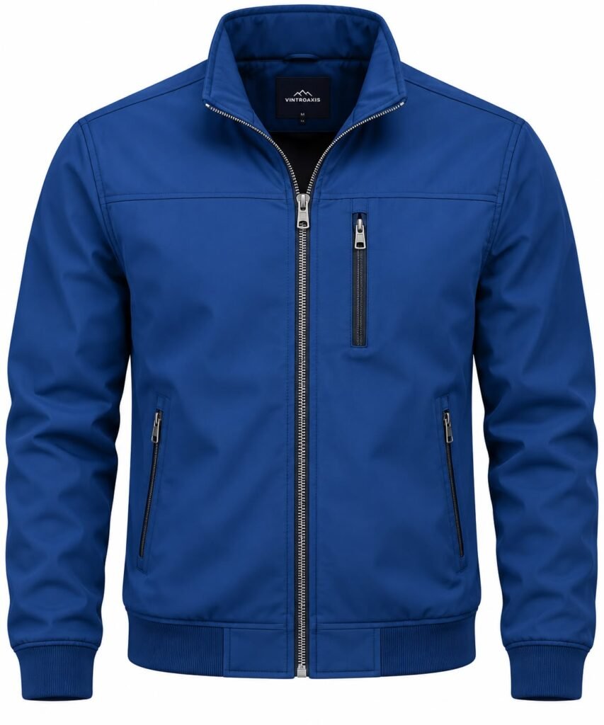 Men’s Blue Zip-Up Jacket