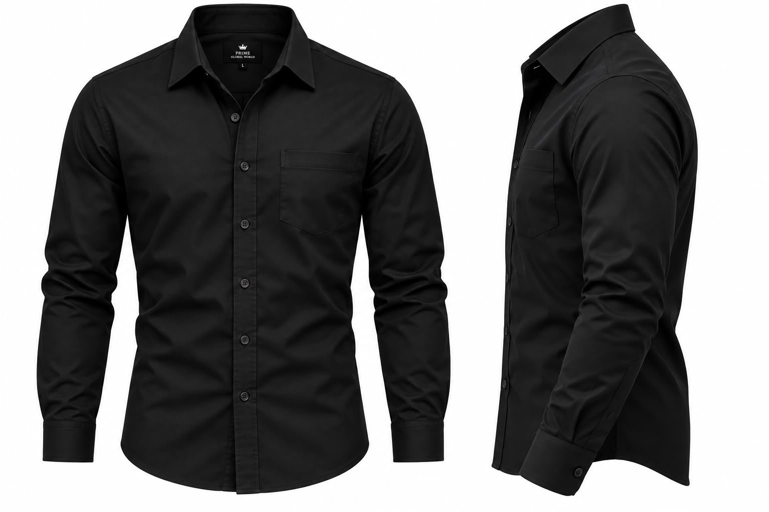 Men’s Black Button-Up Shirt