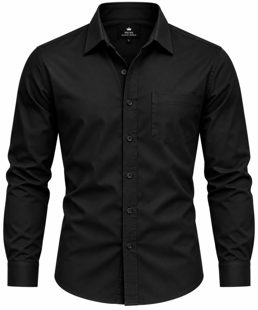 Men’s Black Button-Up Shirt