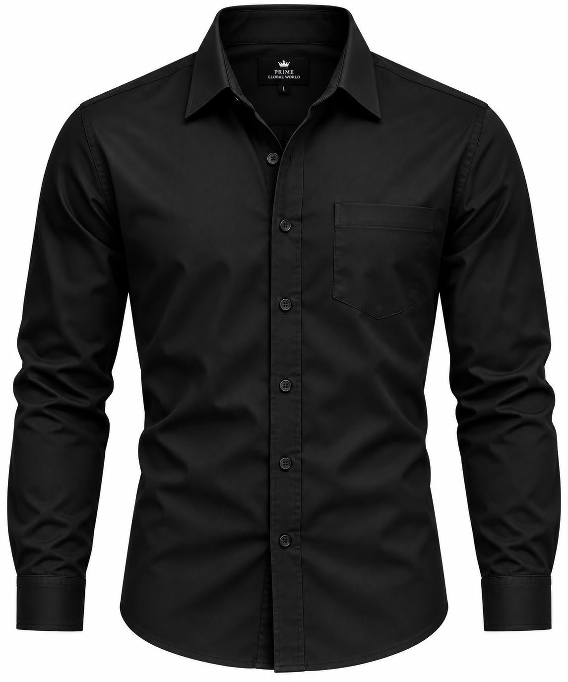 Men’s Black Button-Up Shirt